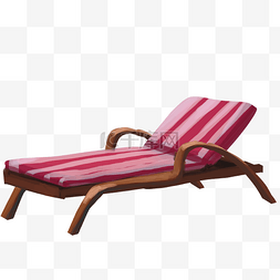 夏季家居躺椅插画
