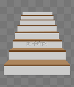 白色的楼梯图片_白色装饰楼梯插图