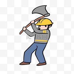 工人头像免抠图创意图案美国劳动节劳动节蓝黄工人品面设计安全帽劳作
