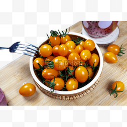 黄色果蔬图片_一碗番茄食材