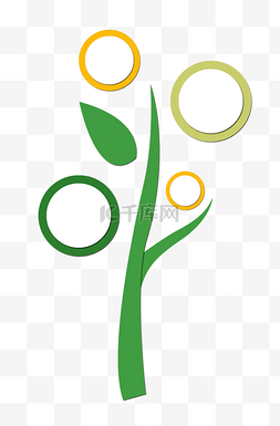 植物图片_立体树木PPT分类设计