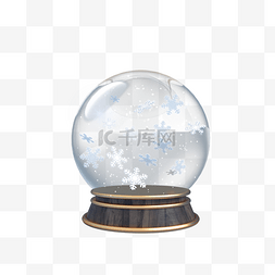 玻璃球雪花图片_三维雪球雪球雪球音乐盒模型