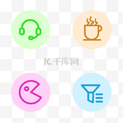 icon美食图标图片_常用美食外卖食品类icon图标客服
