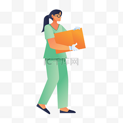 医疗医生手术图片_抱箱子的护士