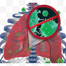 x光片图片_3d肺炎冠状病毒感染元素