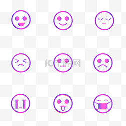 glitch风格表情emoji