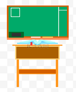 教室黑板和桌子