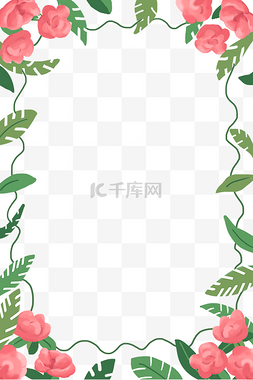 绿叶蔓藤图片_鲜花植物装饰边框