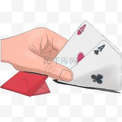 打牌的手图片_春节红包扑克打牌
