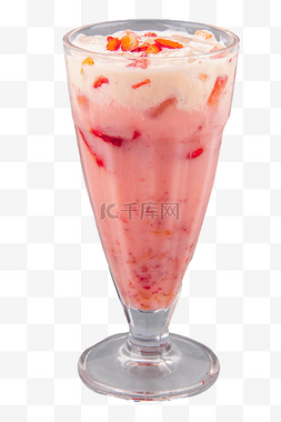 雪山莓莓图片_粉色芝芝莓莓奶茶