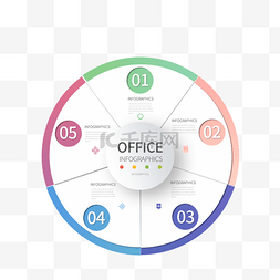 圆形图表图表图片_手绘卡通圆形信息图表插画