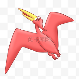 飞翔的翼龙恐龙插画