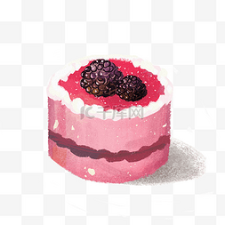 味蛋糕图片_榛子草莓味蛋糕素材
