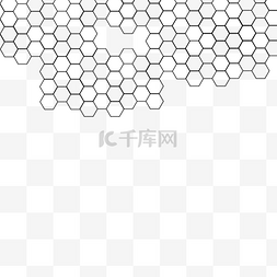 网格黑色图片_卡通黑色蜂窝网格免扣图