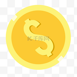 金钱符号图片_圆形的卡通金币图案