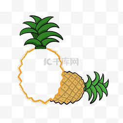 水果菠萝边框