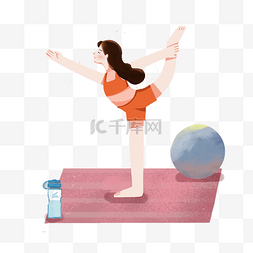 健康生活图片_健康生活女生练习瑜伽PNG素材