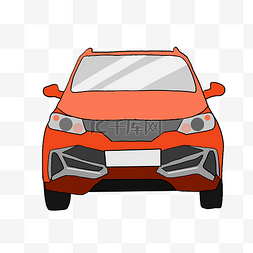 流线橙色图片_橙色的轿车汽车插画