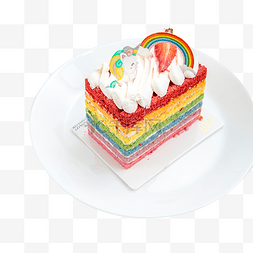 千层蛋糕图片_网红彩虹千层蛋糕