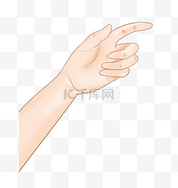 手指食指的手势插画