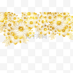 金色花卉纹理图片_婚礼金色花纹
