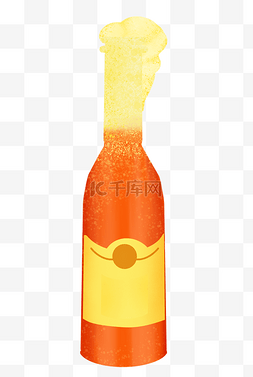 橙色啤酒气泡