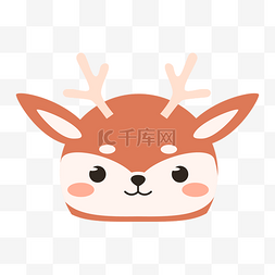 北欧鹿头logo图片_小动物小鹿头