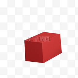红色的立体方块图片_红色的方块免抠图