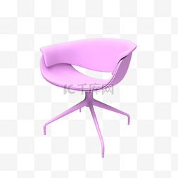 立体紫色椅子C4D插图