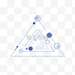 蓝色三角圆形渐变组合