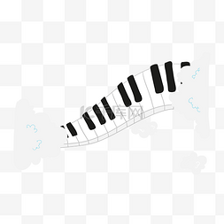 现代电子图片_长长的电子钢琴插图