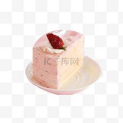 创意蛋糕元素图片_粉色创意蛋糕食物盘子元素