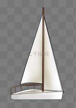 白色帆船轮船