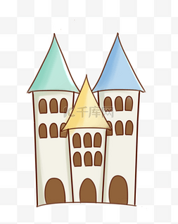 漂亮的城堡装饰插画