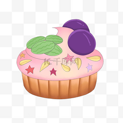 美味的小吃蛋糕插画