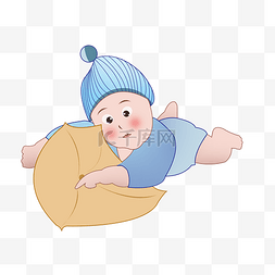 可爱婴儿帽子图片_可爱婴儿卡通插画
