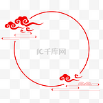 中国风祥云装饰主题边框