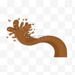 丝滑的咖啡图片_喷洒的液体咖啡