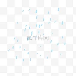 漂浮蓝色雨滴