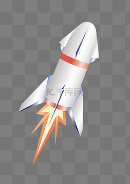 发射白色小火箭