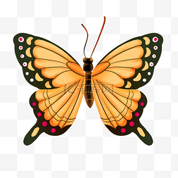 春天颜色艳丽的蝴蝶写实电商免扣