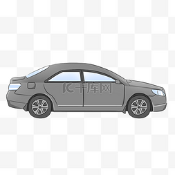 灰色汽车手绘图片_灰色汽车小汽车