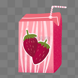 一盒草莓果汁