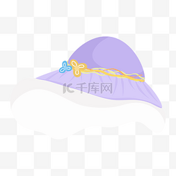 夏季旅游紫色清新遮阳帽
