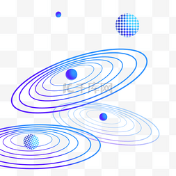 蓝色科技光圈图片_科技感蓝色线圈