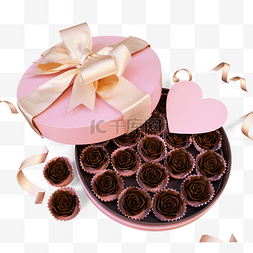礼物粉红图片_粉红玫瑰巧克力礼盒