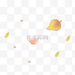 叶子图片_卡通可爱手绘黄叶