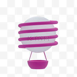 热气球粉白螺旋糖果