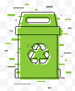 可回收物图标图片_环境保护绿色垃圾桶