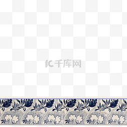 中式花纹青花瓷边框图片_中国青花瓷手绘装饰边框雅致